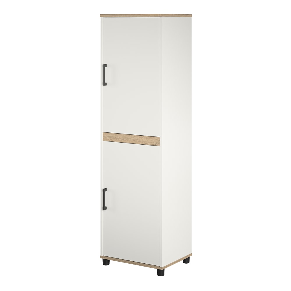 Ameriwood Home Whitmore 2-Door Kitchen Pantry Cabinet, 67-11/16inH x 19-3/4inW x 15-9/16inD, White