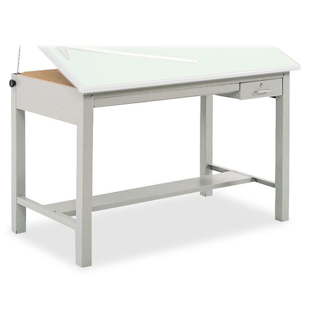 Safco Precision Drafting Table Base, 35-1/2inH x 56-3/8inW x 30-1/2inD, Gray