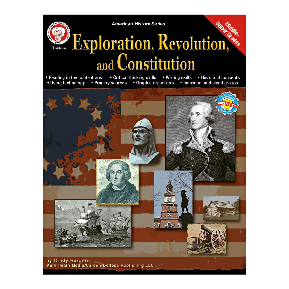 Mark Twain Exploration Revolution And Constitution, Grades 6 - 12