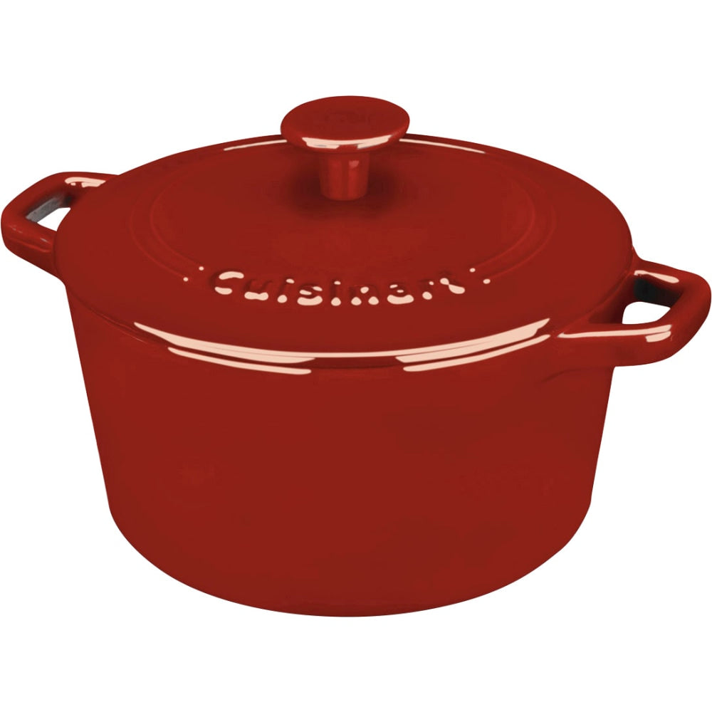 Cuisinart Chef's Classic Enameled Cast Iron Covered Casserole Dish, 3 Qt, Red