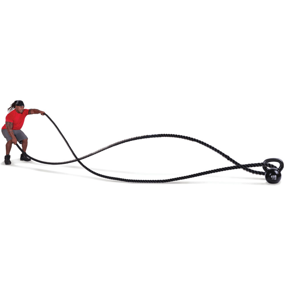 GoFit Foot Combat Rope with Training Manual - Polypropylene