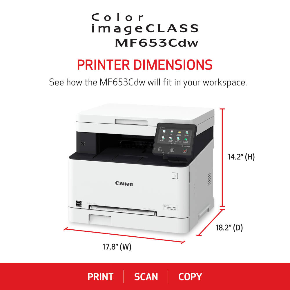 Canon imageCLASS MF653Cdw Wireless Laser All-In-One Color Printer