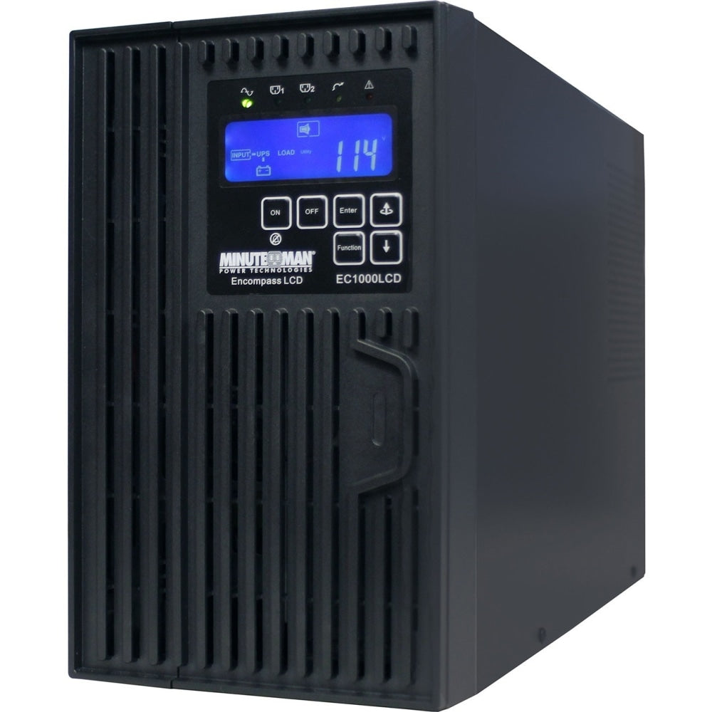 Minuteman Encompass 1000VA Tower UPS - Tower - 2 Minute Stand-by - Serial Port - 6 x NEMA 5-15R - 6 x Battery/Surge Outlet