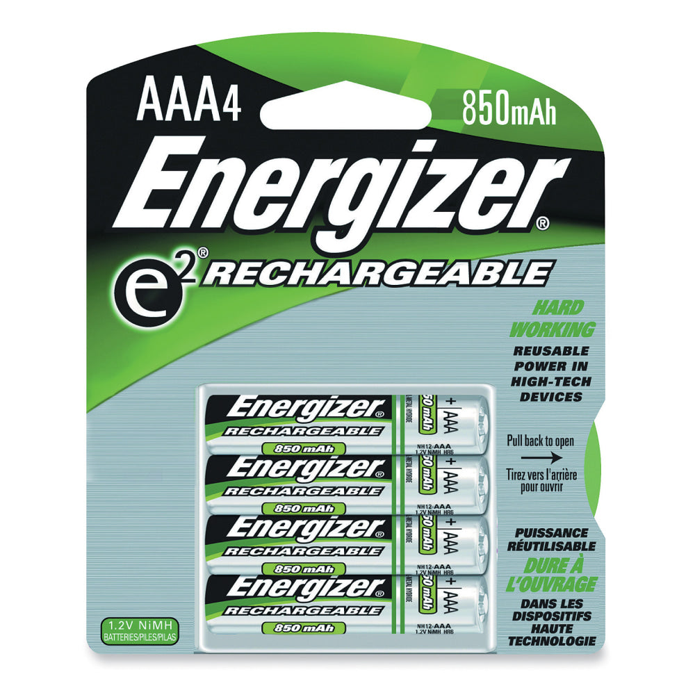 Energizer Recharge Power Plus Rechargeable AAA Battery 4-Packs - For Multipurpose - Battery Rechargeable - AAA - 850 mAh - 96 / Carton