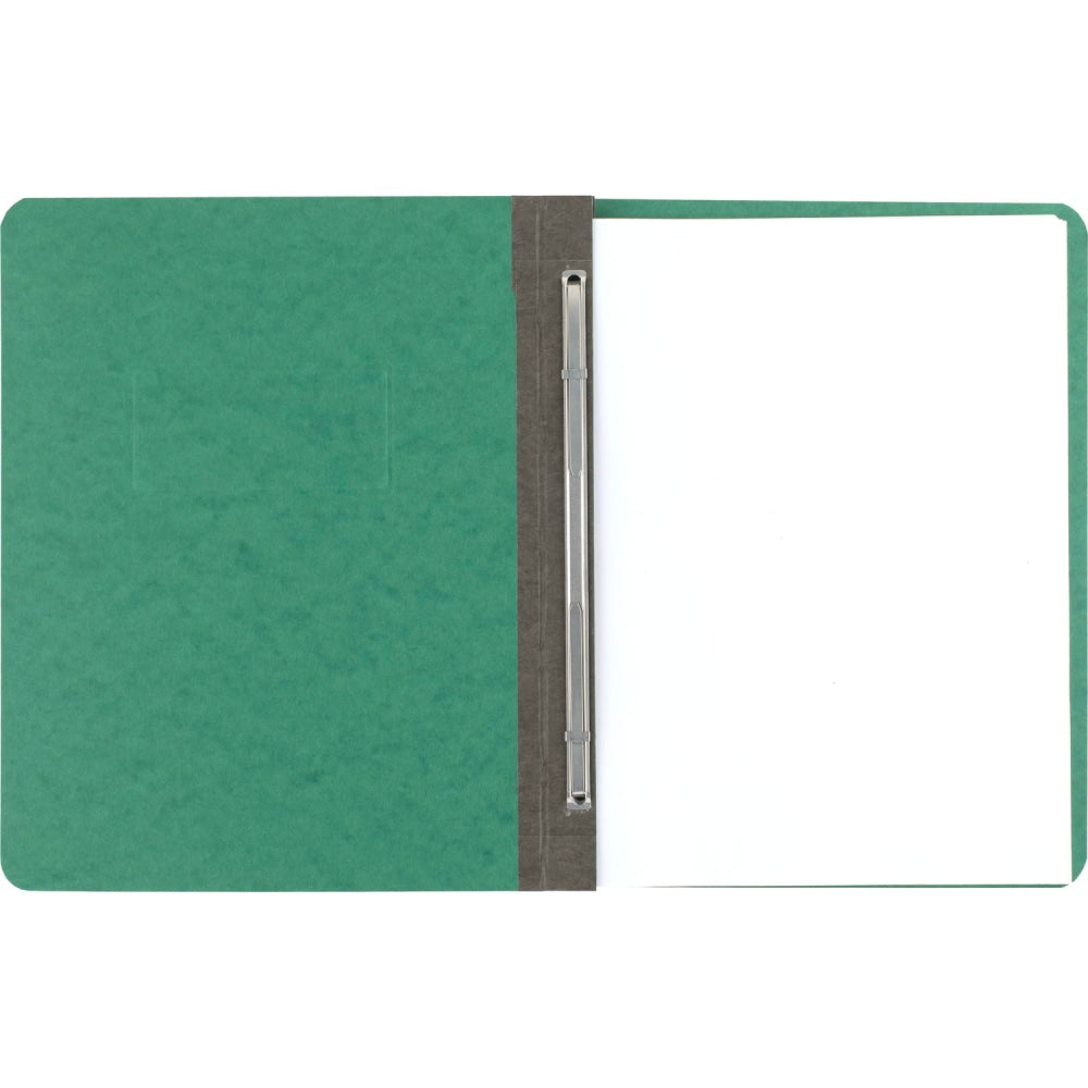 ACCO Pressboard Report Cover With Fastener, Side Bound, 8 1/2in x 11in, 60% Recycled, Dark Green