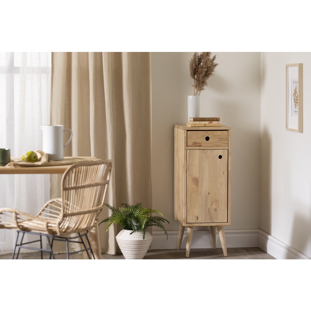 South Shore Kodali 13inW Solid Wood Storage Unit, Natural Wood