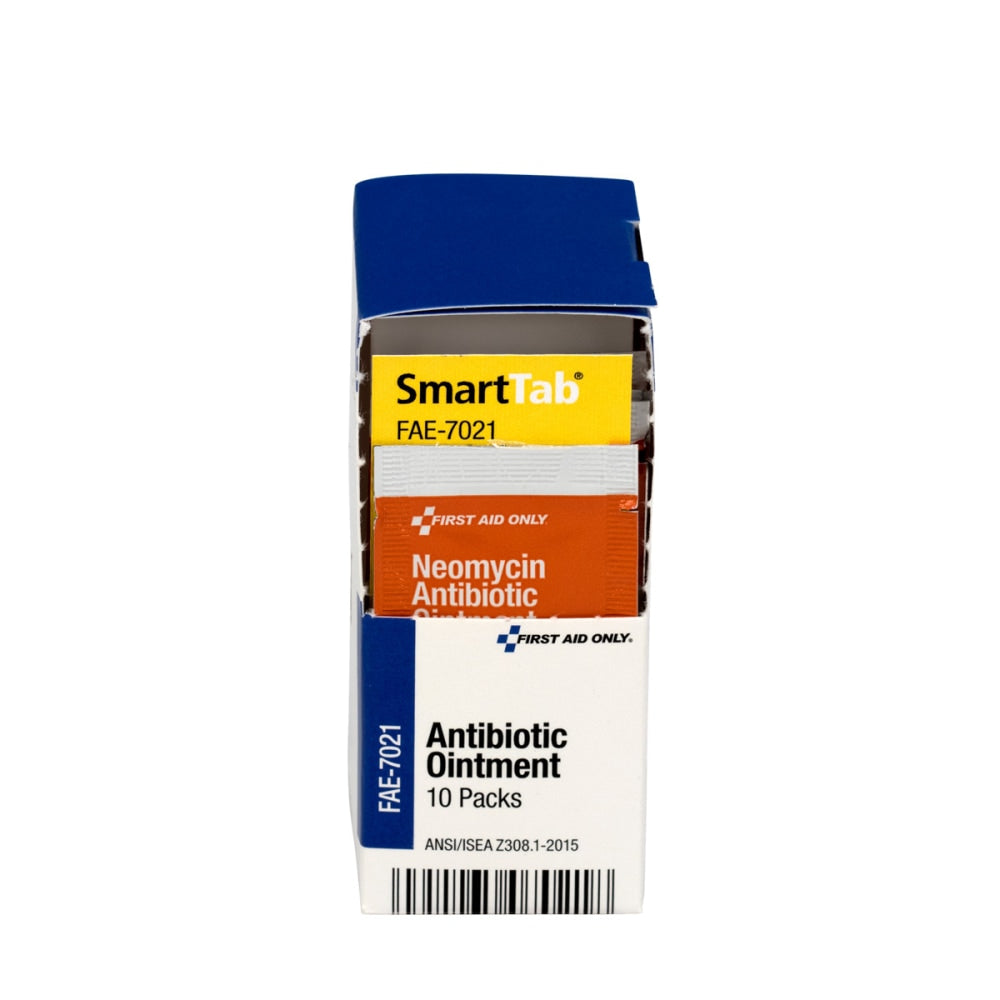 First Aid Only SmartCompliance Antibiotic Ointment Packets, 0.9 Oz, Box Of 10