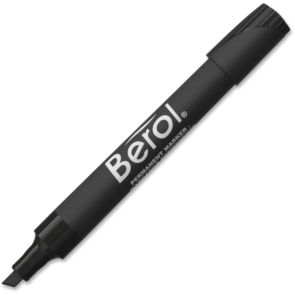 Berol By Eberhard Faber 3000 Chisel-Tip Permanent Markers, Black, Pack Of 12