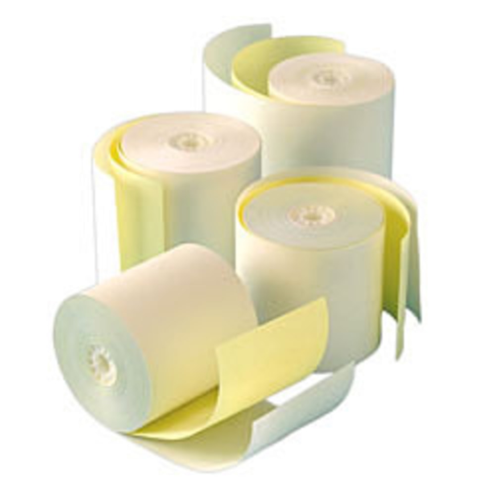 Office Depot Brand 2-Ply Paper Rolls, 2 1/4in x 100ft, Canary/White