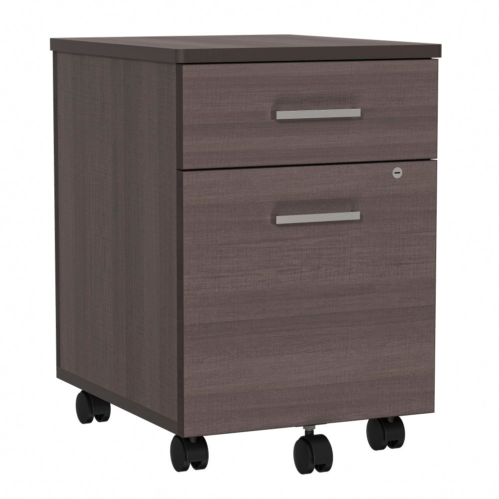 Linea Italia 20inD Mobile Vertical File Cabinet, Mocha