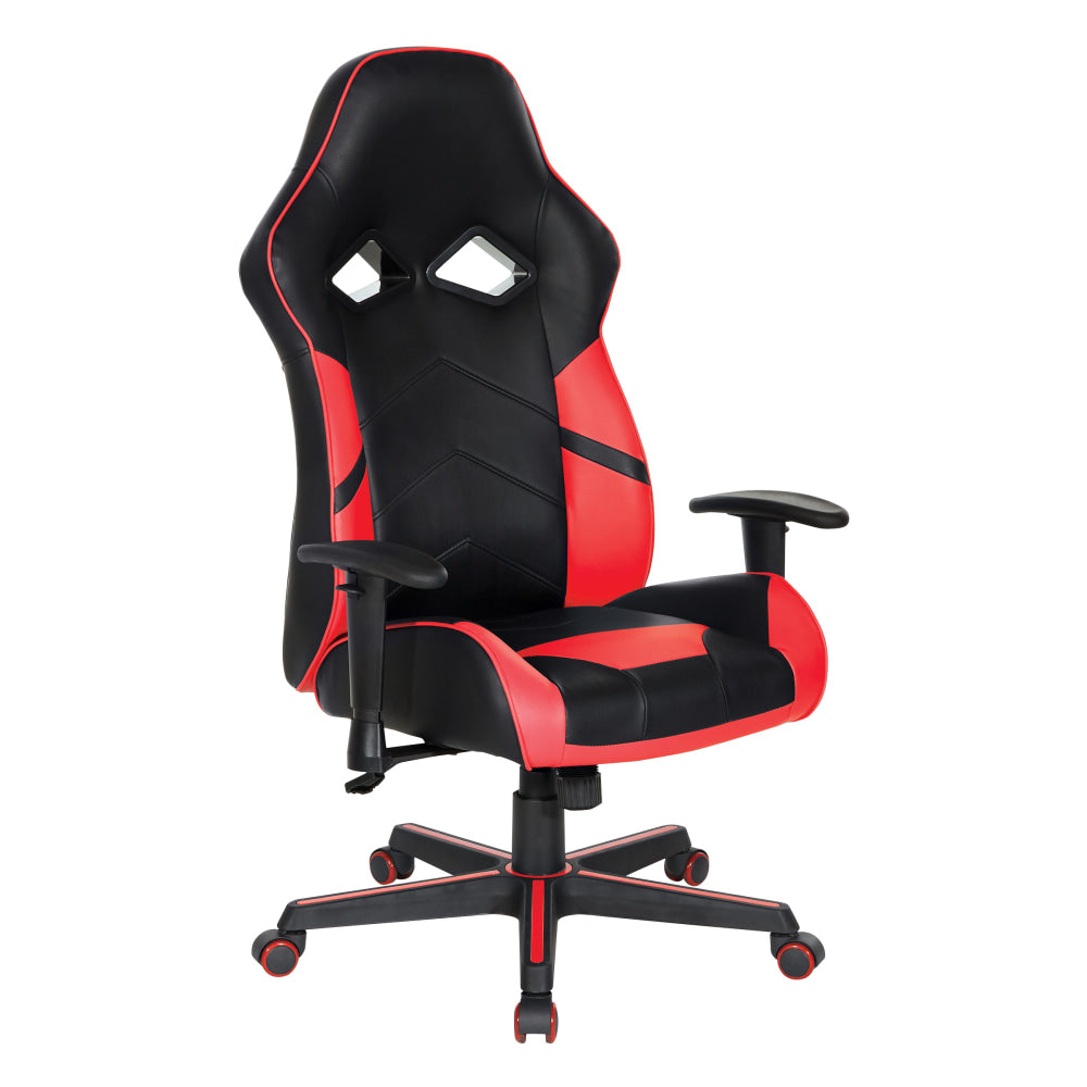 Office Star Vapor Gaming Chair, Black/Red