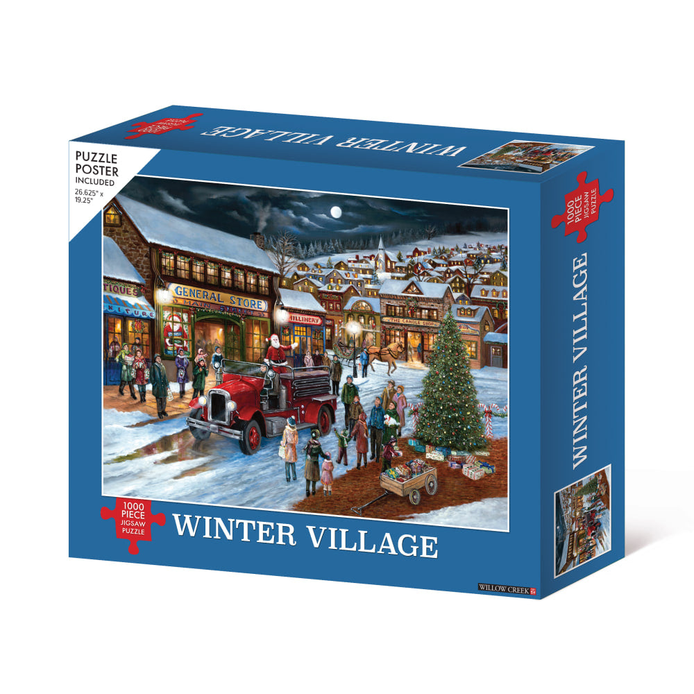 Willow Creek Press 1,000-Piece Puzzle, 26-5/8in x 19-1/4in, Winter Christmas