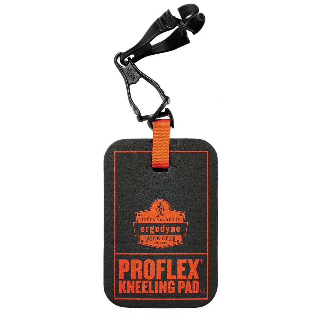 Ergodyne ProFlex Kneeling Pad, With Handle/Carabiner, 1inH x 4inW x 6inD, Black, 365