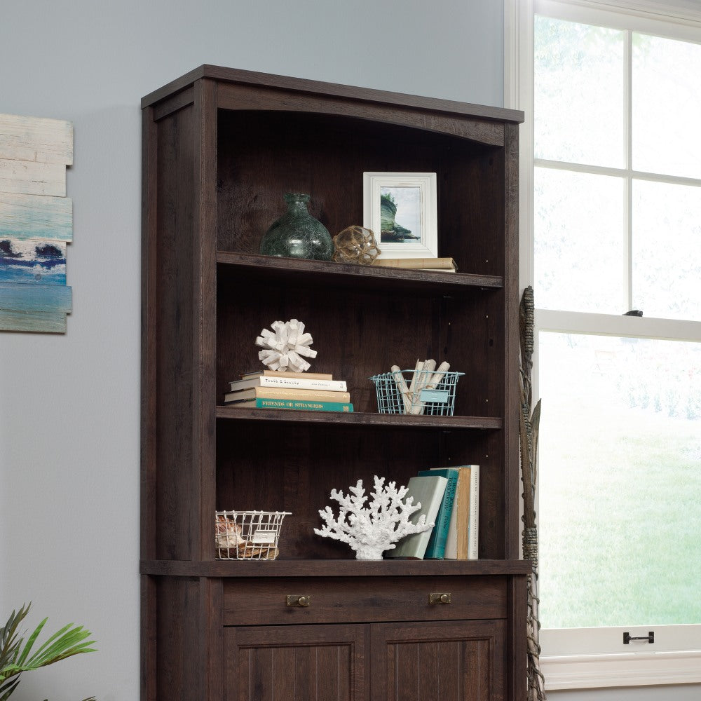 Sauder Costa Library Hutch, Coffee Oak