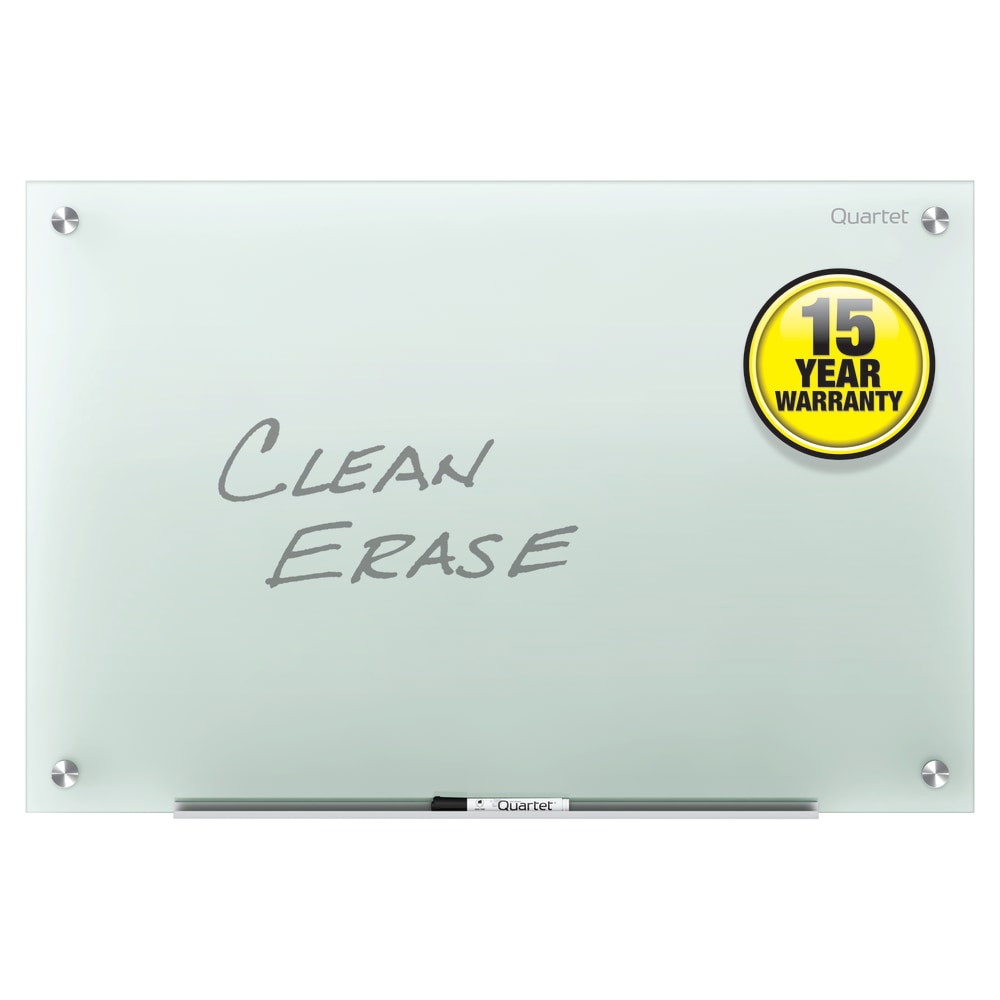 Quartet Infinity Glass Unframed Non-Magnetic Dry-Erase Whiteboard, 18in x 24in, Frosted White