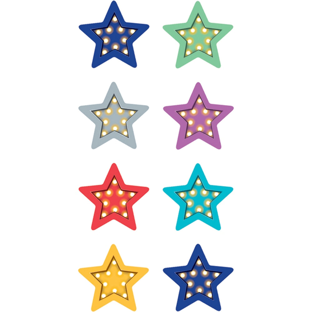 Teacher Created Resources Mini Stickers, Marquee Stars, 378 Stickers Per Pack, Set Of 12 Packs