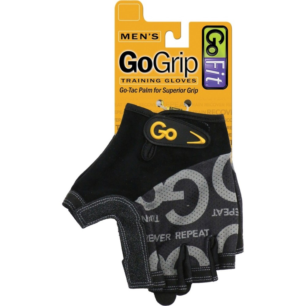 GoFit Mens Pro Trainer Gloves (Medium) - Medium Size - Synthetic Leather Palm, Silicone Grip, Jersey Back