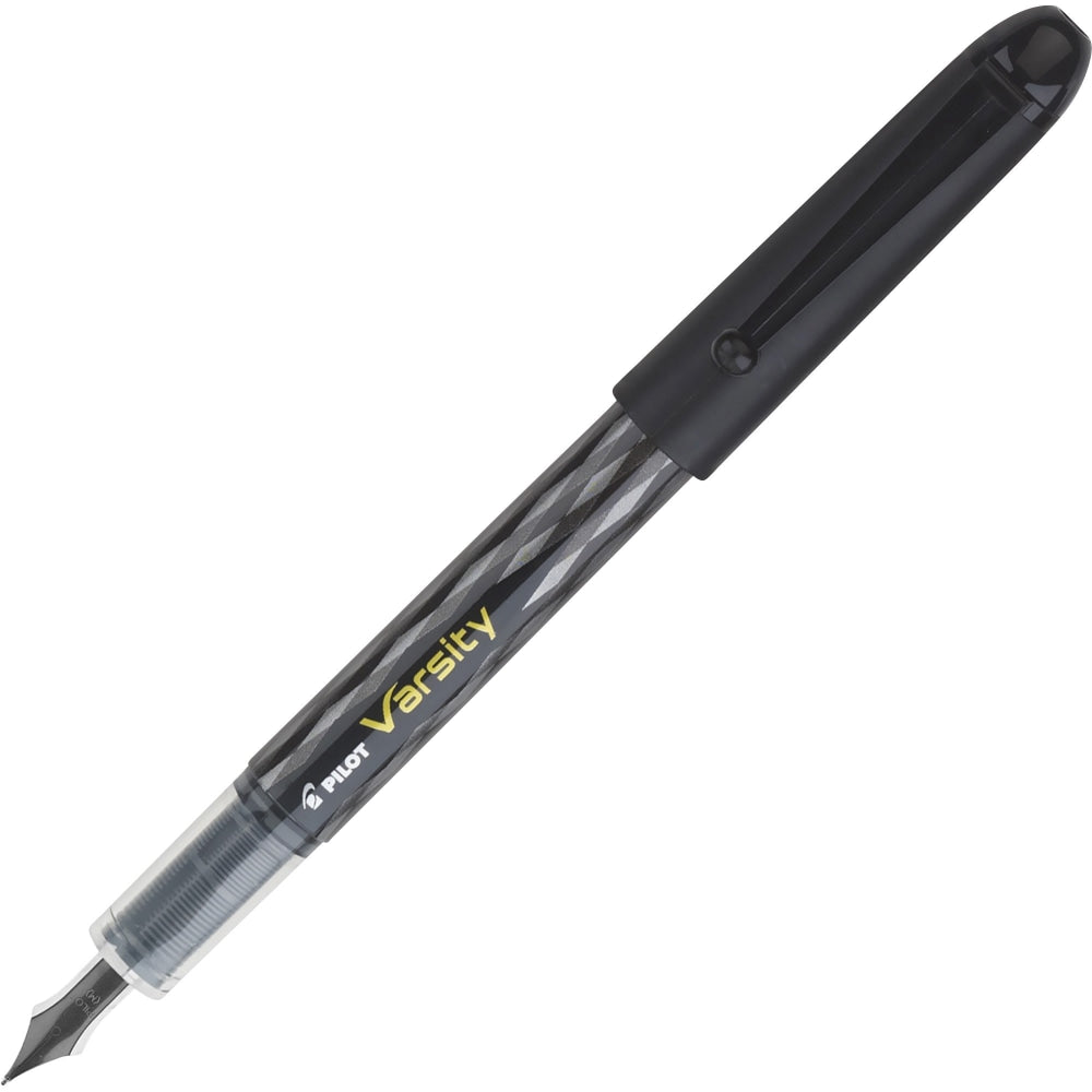 Pilot Varsity Disposable Fountain Pen, Medium Point, Black Barrel, Black Ink