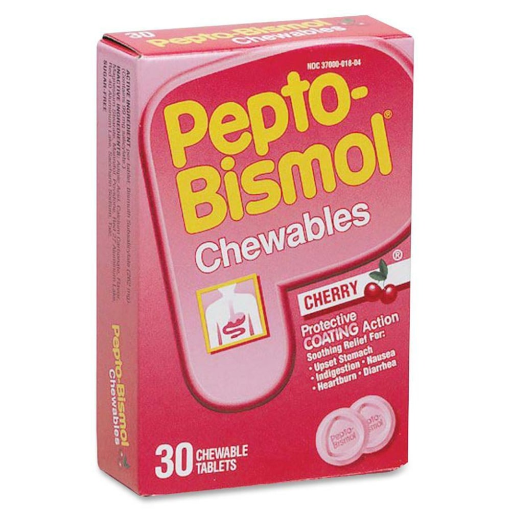 Pepto-Bismol Tablets, 1 Per Packet, Box Of 30 Packets