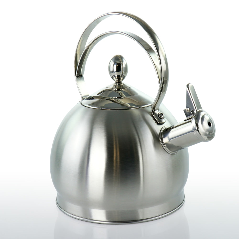 MegaChef Stainless-Steel Stovetop Kettle, 11.83 Cups, Brushed Silver