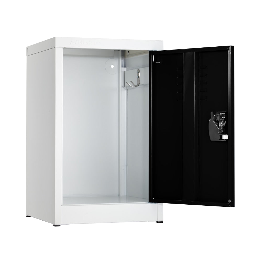 Alpine AdirOffice 1-Tier Steel Locker, 24inH x 15inW x 15inD, Black