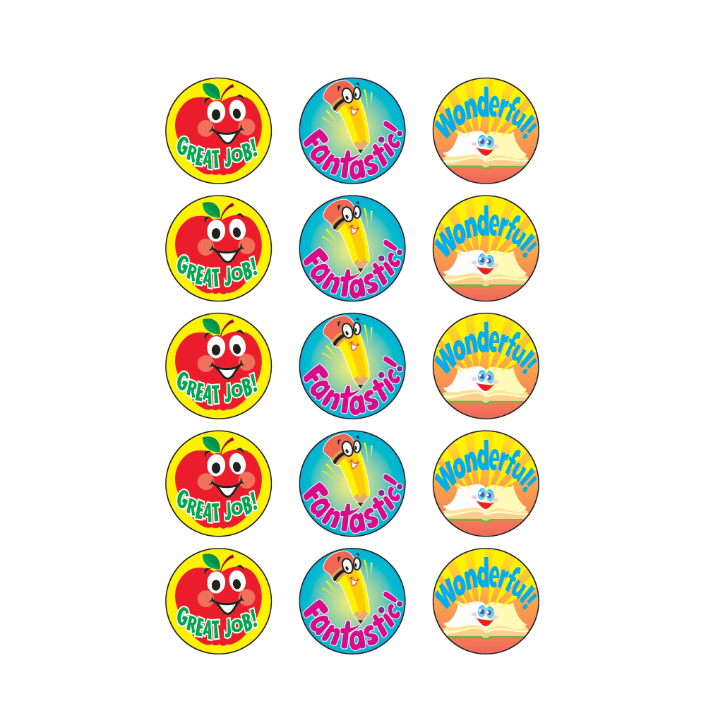 Trend Stinky Stickers, School Time/Apple, 60 Stickers Per Pack, Set Of 6 Packs