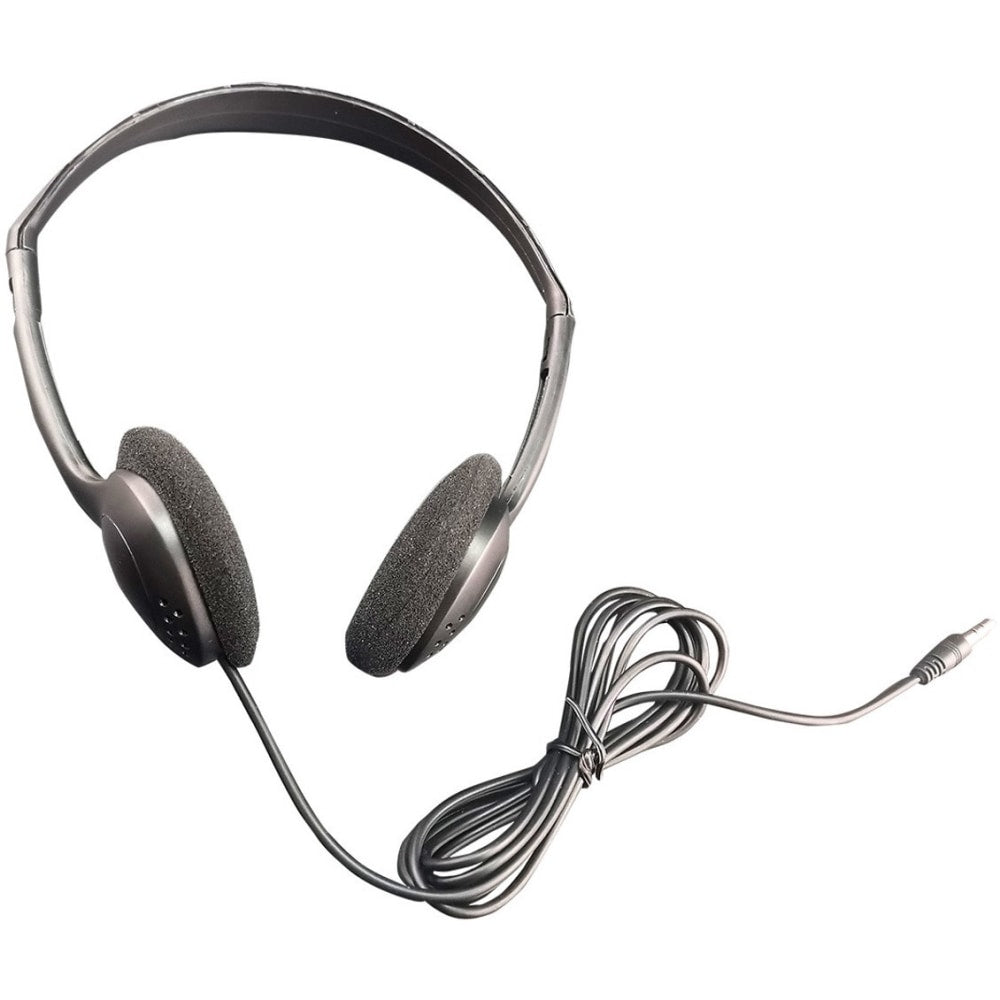 Hamilton Buhl Personal-Sized Economical Headphones, 100 Pack - Stereo - Black - Mini-phone (3.5mm) - Wired - 32 Ohm - 20 Hz 20 kHz - Over-the-head - Binaural - Supra-aural