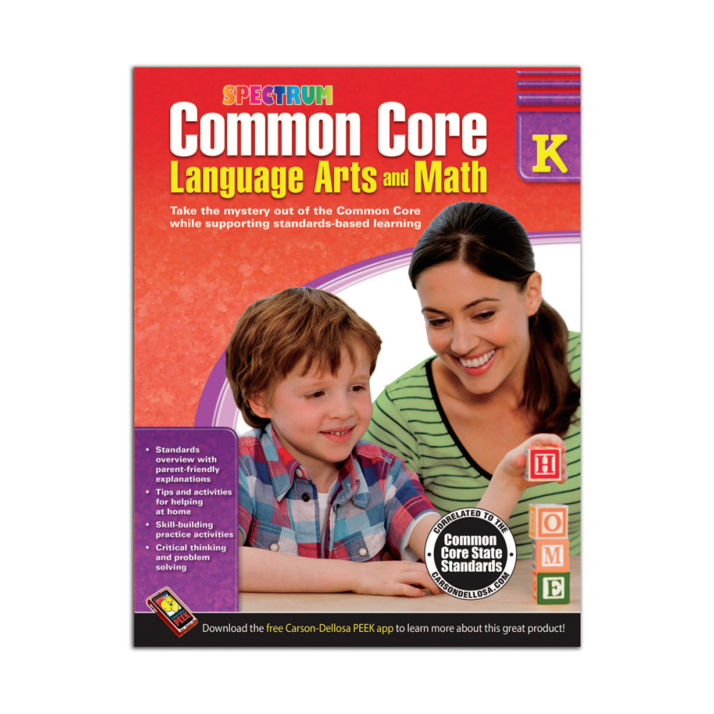 Spectrum Common Core Language Arts And Math, Grade K