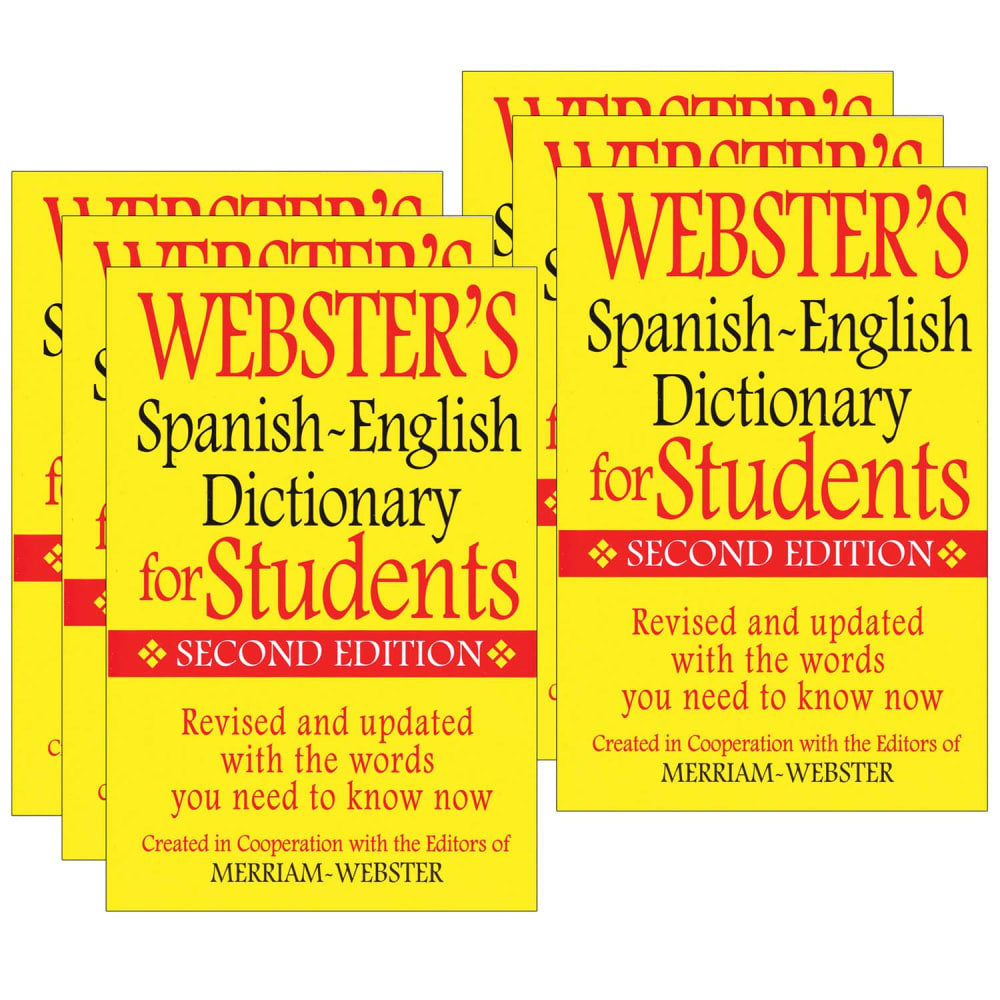 Websters Spanish-English Dictionaries For Students, 2nd Edition, Pack Of 6 Dictionaries