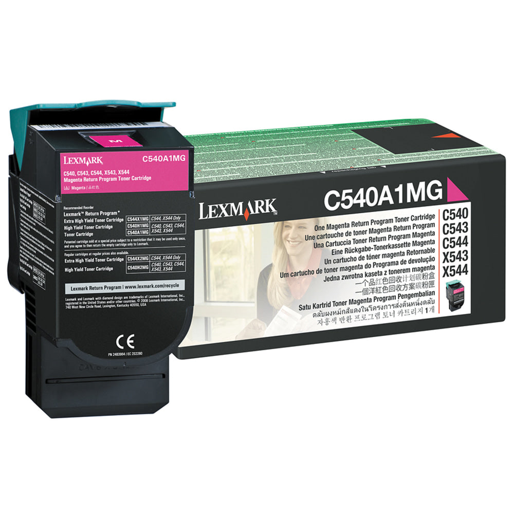 Lexmark C540A1MG Magenta Return Program Toner Cartridge