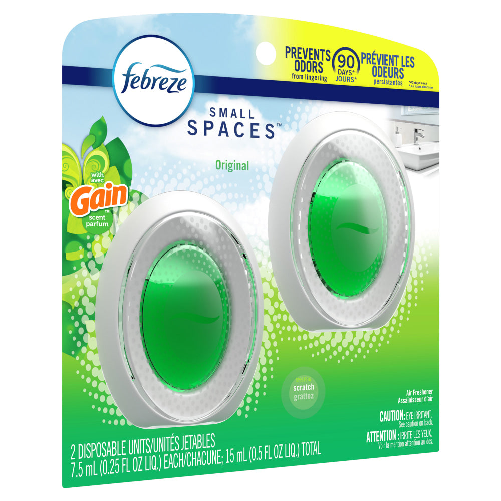 Febreze Small Spaces Air Fresheners, Gain, 0.5 Oz, Pack Of 2 Air Fresheners