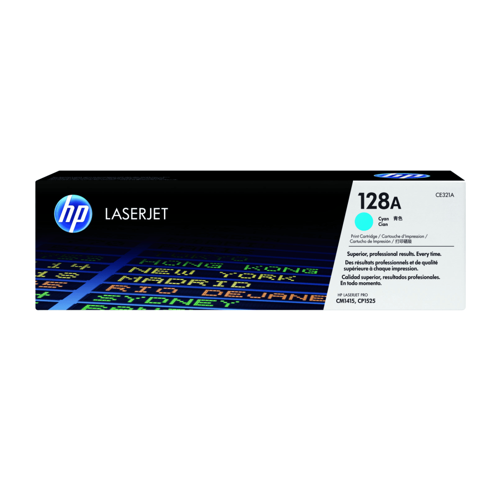 HP 128A Cyan Toner Cartridge, CE321A