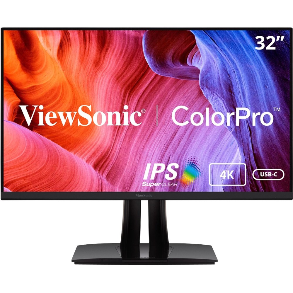 ViewSonic VP3256-4K 32in ColorPro 4K UHD IPS Monitor, Adaptive Sync