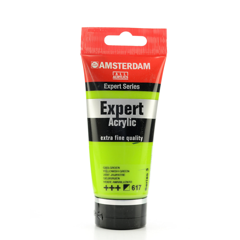 Amsterdam Expert Acrylic Paint Tubes, 75 mL, Yellowish Green, Pack Of 2