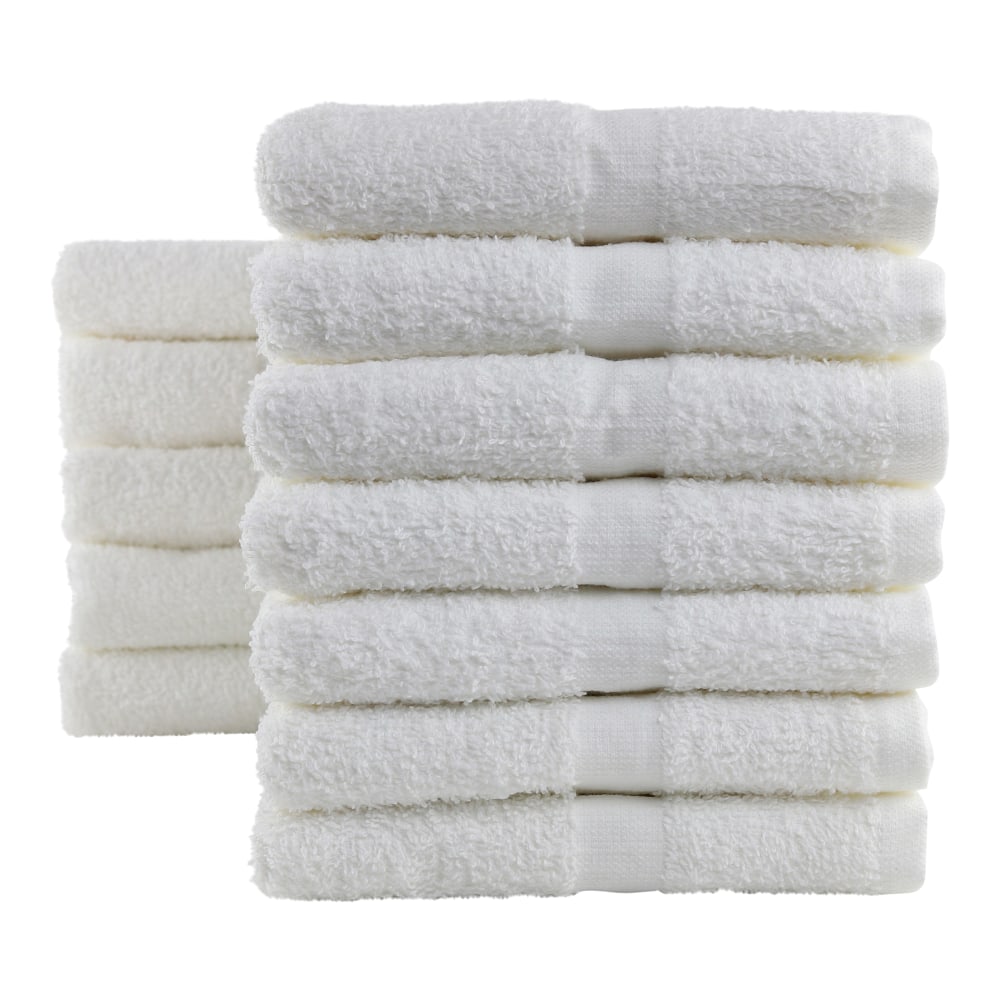 1888 Mills Durability Cotton Hand Towels, 16in x 27in, White, Pack Of 120 Towels