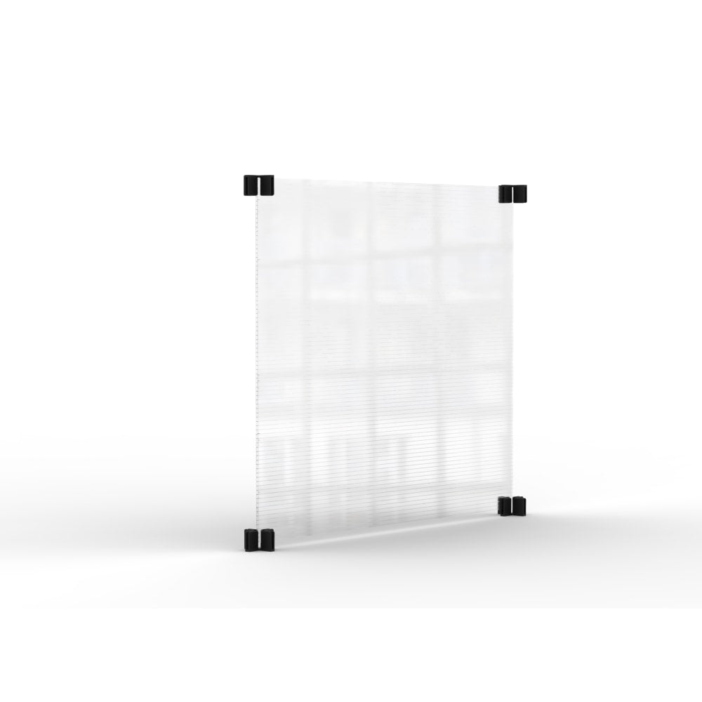 Rosseto Serving Solutions Avant Guarde 360 deg. Safety Shield, Sneeze Guard, 20in x 24in, Semi-Clear