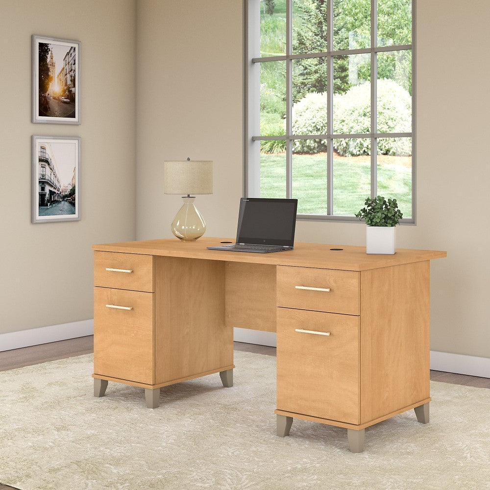 Bush Furniture Somerset 60inW Office Computer Desk, Maple Cross, Standard Delivery