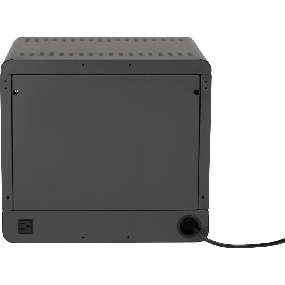 Bretford CUBE Micro Station - Up to 14in Screen Support - 16.5in Height x 18.3in Width x 17in Depth - Desktop, Countertop, Wall Mountable - Steel - Charcoal