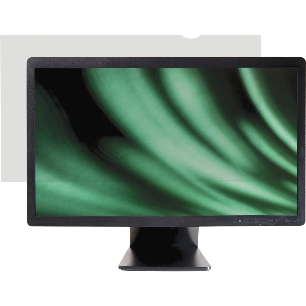 Business Source Widescreen Frameless Privacy Filter Black - For 24in Widescreen LCD Monitor - 16:10 - Anti-glare - 1