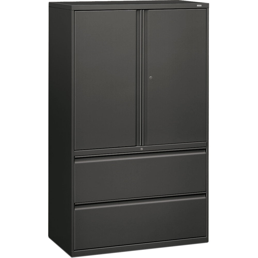 HON 800 Series Storage Cabinet With Lateral File, 42inW, Charcoal