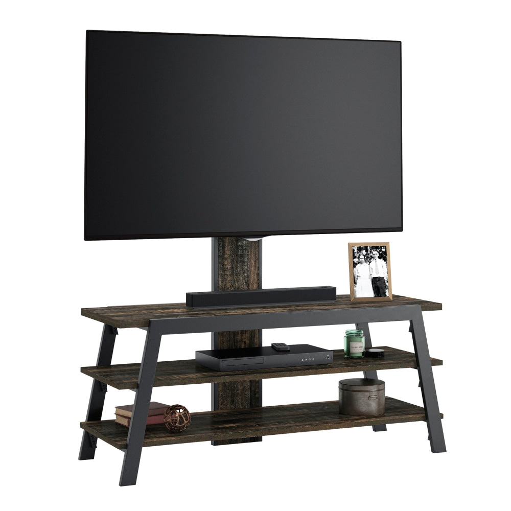 Sauder Steel River TV Stand Entertainment Center, Carbon Oak