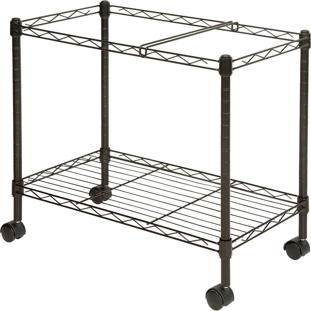 Lorell Mobile Wire File Cart, 12-7/8inW x 25-13/16inD x 20-1/2inH, Black