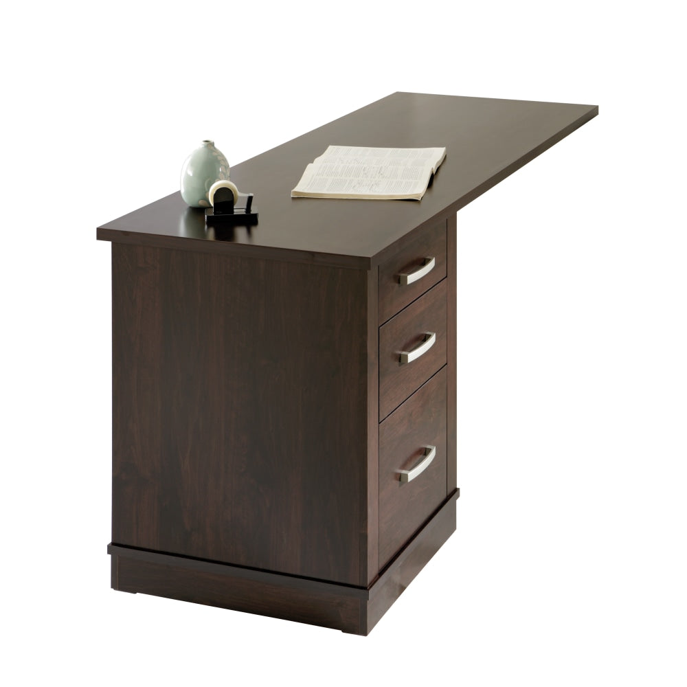 Sauder Office Port 60inW Library Return Desk Top, Dark Alder