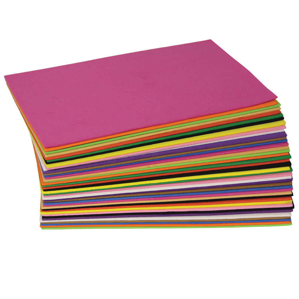 Creativity Street WonderFoam Sheets, 5-1/2in x 8-1/2in, Assorted Colors, 40 Sheets Per Pack, Case Of 3 Packs