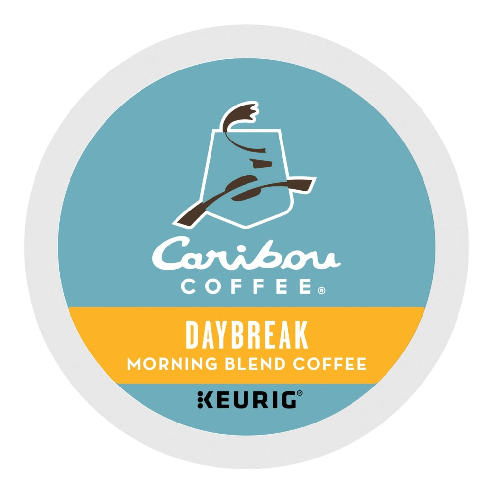 Caribou Coffee Single-Serve Coffee K-Cup Pods, Daybreak Morning Blend, Carton Of 24