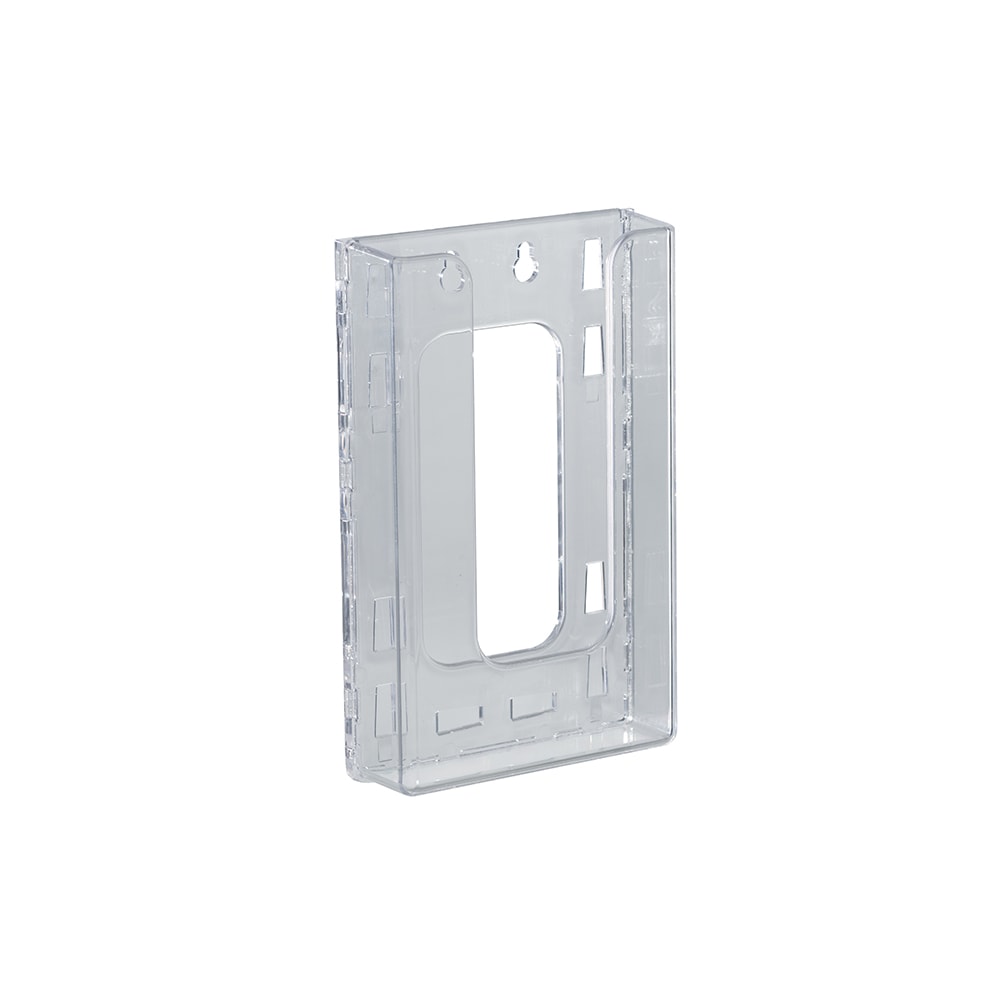 Azar Displays Trifold Wall-Mount Brochure Holders, 7-7/8inH x 4-3/8inW x 1-1/2inD, Clear, Pack Of 10 Holders