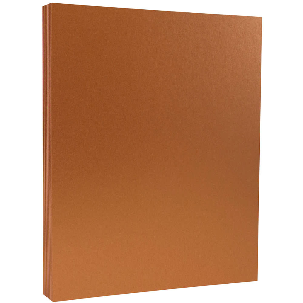 JAM Paper Color Multi-Use Card Stock, Copper Metallic, Letter (8.5in x 11in), 80 Lb, Pack Of 25