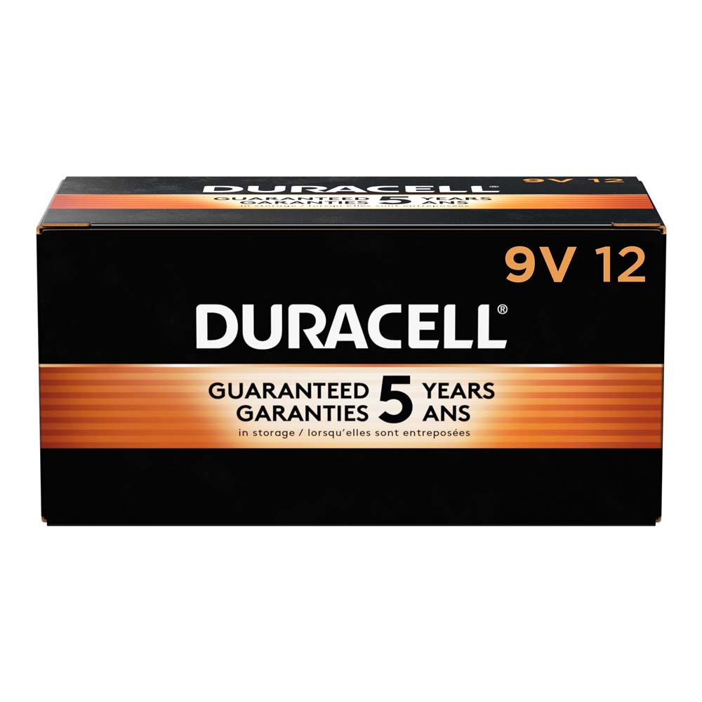 Duracell Coppertop 9-Volt Alkaline Batteries, Box Of 12