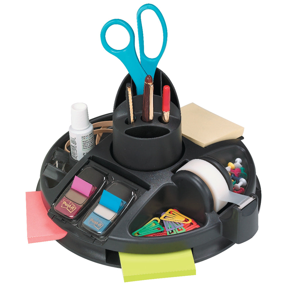 Post-it Rotary Desktop Organizer, Black