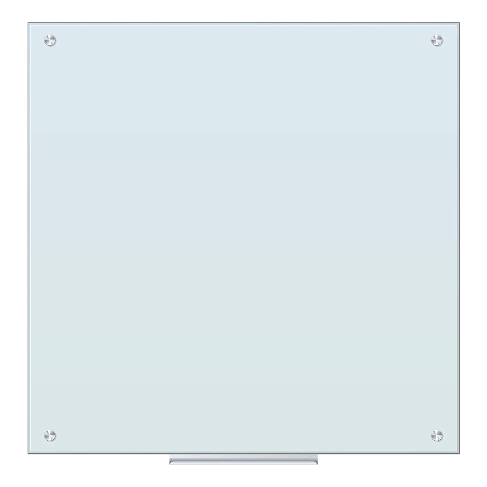 U Brands Frameless Magnetic Dry-Erase Board, 36in x 36in, Frosted White (Actual Size 35in x 35in)